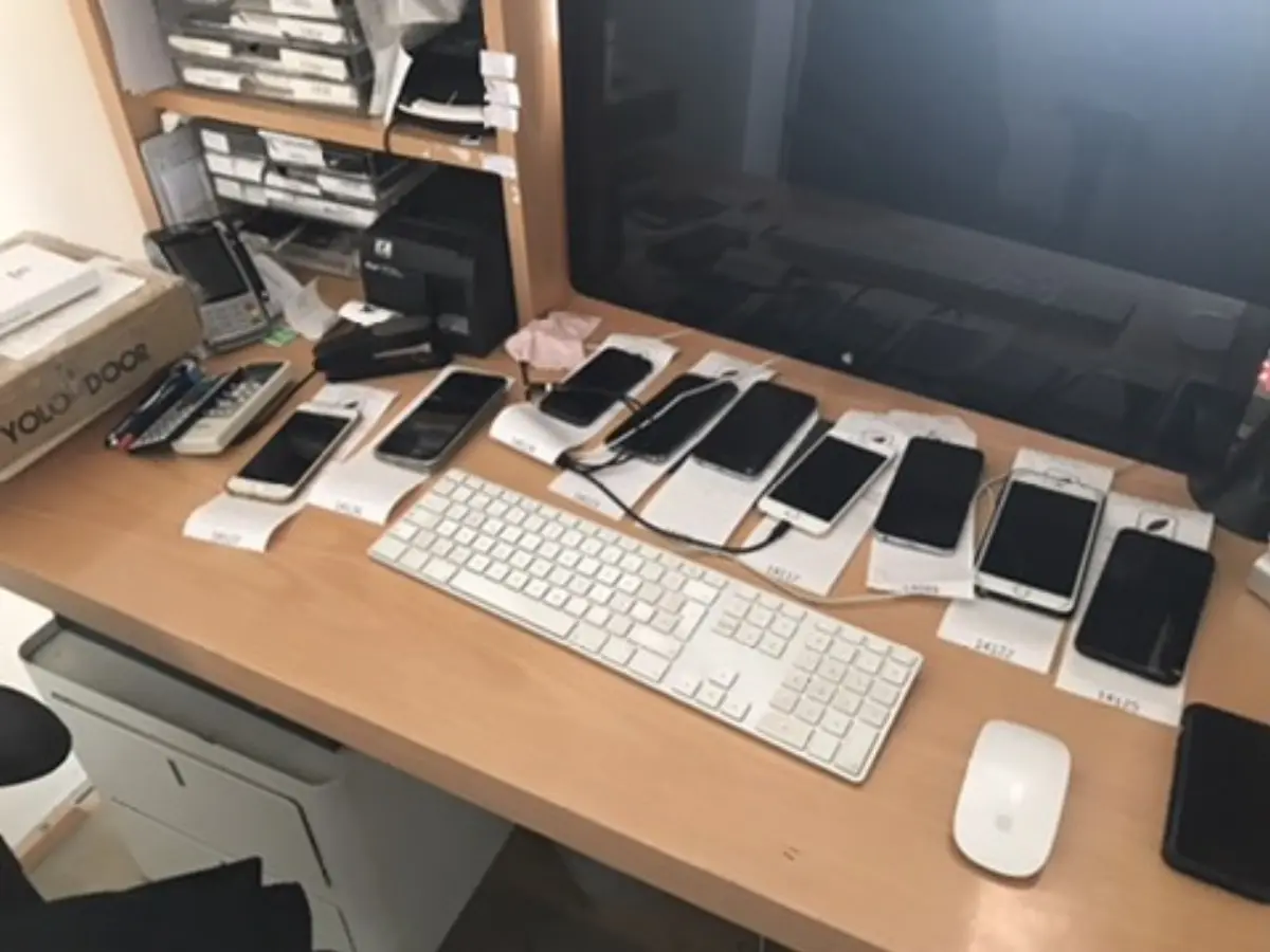 Devices piling up waiting for pickup