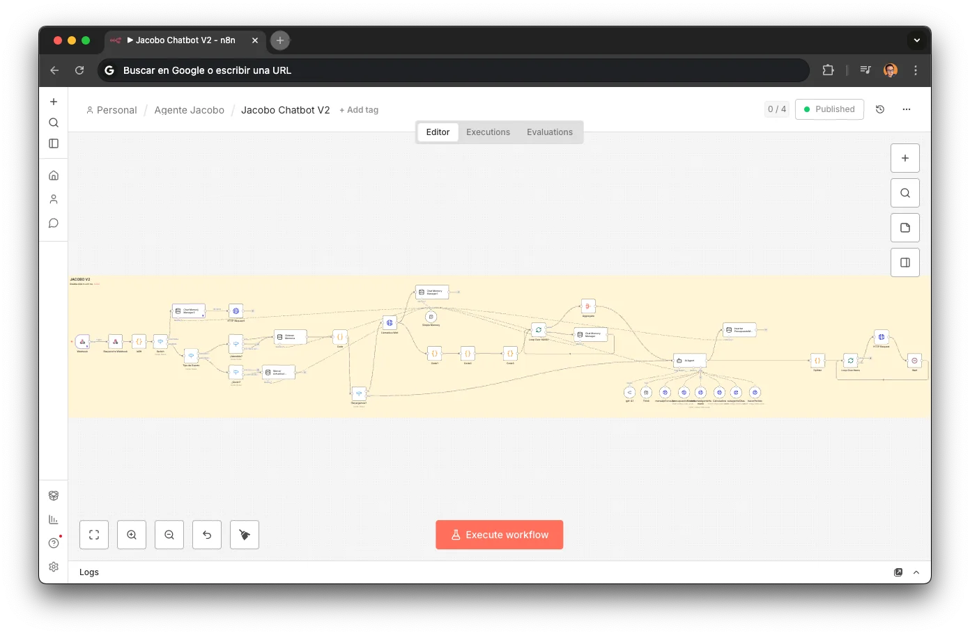 Main Router workflow in n8n: 37 nodes