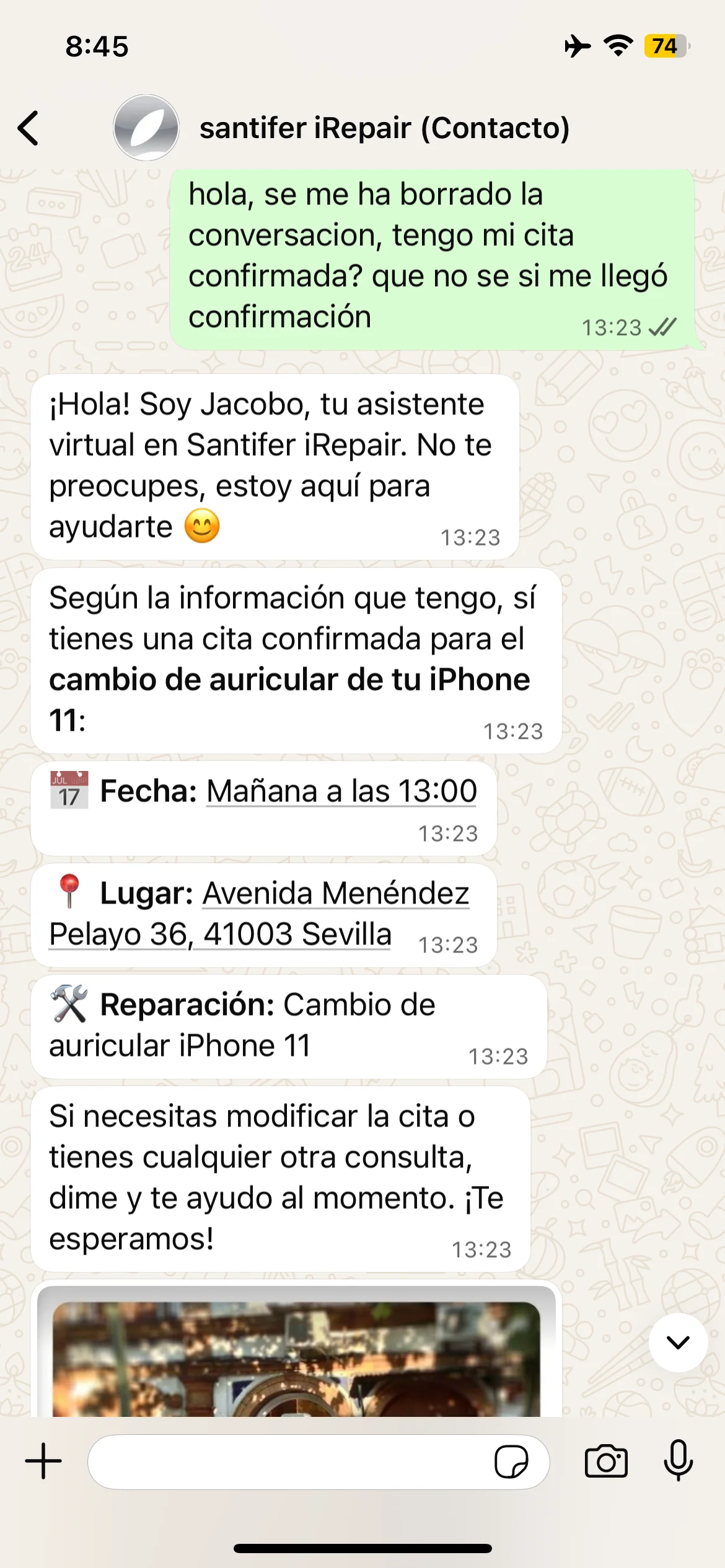 Customer lost the conversation — Jacobo recalls the full appointment