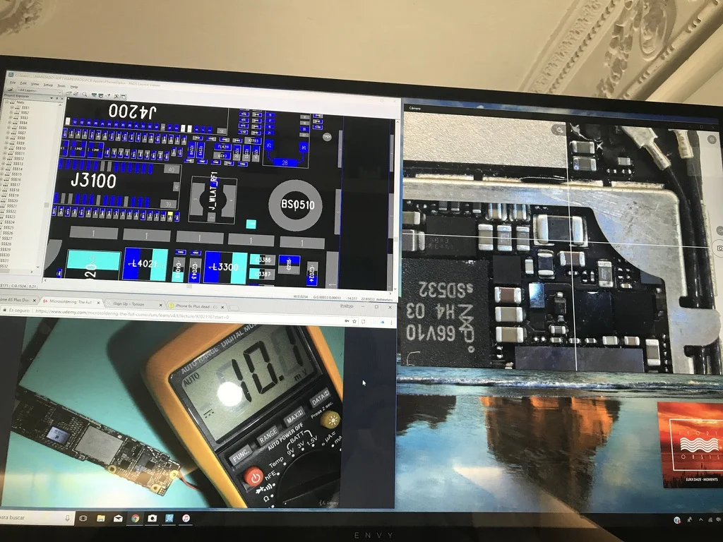 Diagnostic screen in the shop