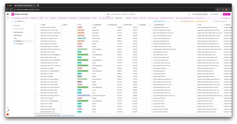 Repair record fields in Airtable